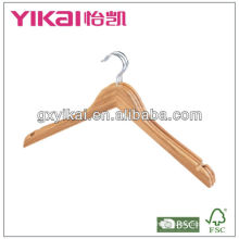 Natural bamboo shirt hangers